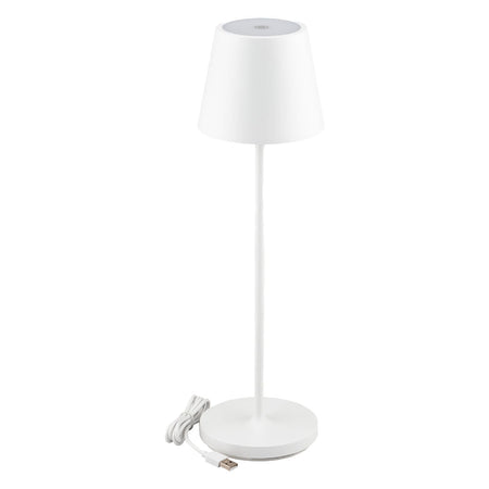 Lampada Da Tavolo Touch Ricaricabile 'Slim' 2 W - Corpo Colore Bianco - Vtac