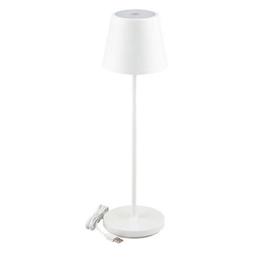 Lampada Da Tavolo Touch Ricaricabile 'Slim' 2 W - Corpo Colore Bianco - Vtac