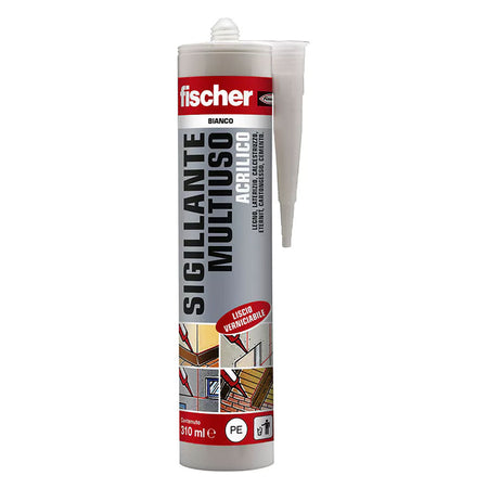 Silicone Acrilico 'Sa' Bianco Ml 310- 25 Pezzi - Fischer