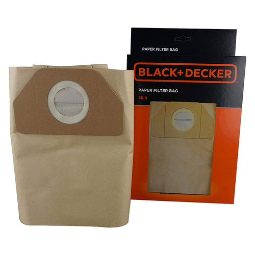 Sacchetti Raccoglipolvere In Carta Per Bidone Aspiratutto Lt. 30 - Black Decker