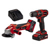 Trapano Avvitatore+Smerigliatrice A Batteria 'Tc-Tk 18 Li Kit' Kit 2 Pezzi - Einhell