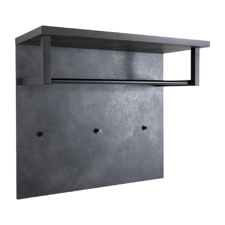 Pensile Ingresso Appendiabiti Linea 'Segno' Cm. 35 X 82 X H.71 - Cemento - Composad