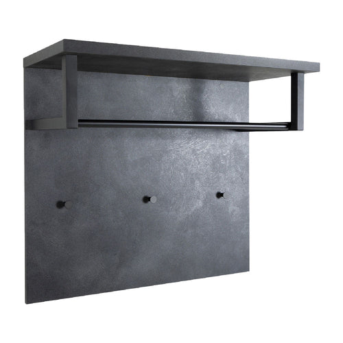 Pensile Ingresso Appendiabiti Linea 'Segno' Cm. 35 X 82 X H.71 - Cemento - Composad