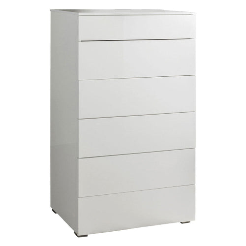 Cassettone Linea 'Privilegio' Cm. 44 X 70 X H.118 - Bianco (6 Cassetti) - Composad