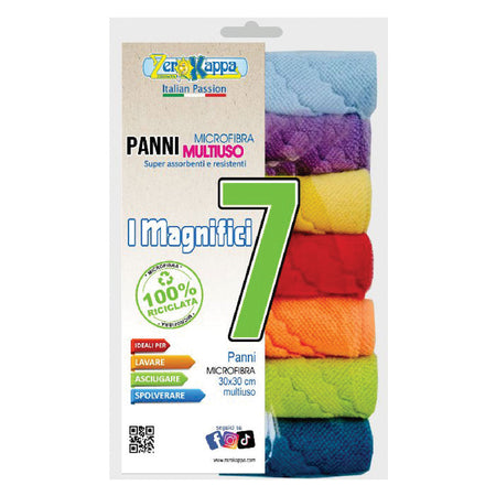 Panno In Microfibra Multiuso 'Magnifici 7' Cm 30 X 30