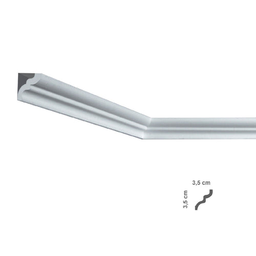 Cornice Decorativa Per Soffitto Mod. I836 - Mm 35 X 35- 125 Pezzi - Bovelacci