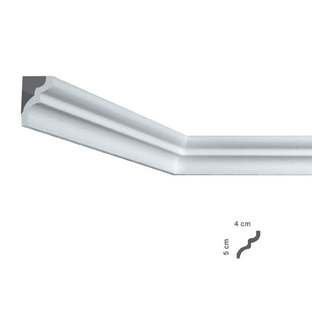 Cornice Decorativa Per Soffitto Mod. I856 - Mm 40 X 50- 80 Pezzi - Bovelacci