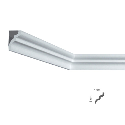 Cornice Decorativa Per Soffitto Mod. I856 - Mm 40 X 50- 80 Pezzi - Bovelacci