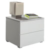 Comodino Linea 'Privilegio' Cm. 44 X 55 X H.44 - Bianco Laccato (2 Cassetti) - Composad