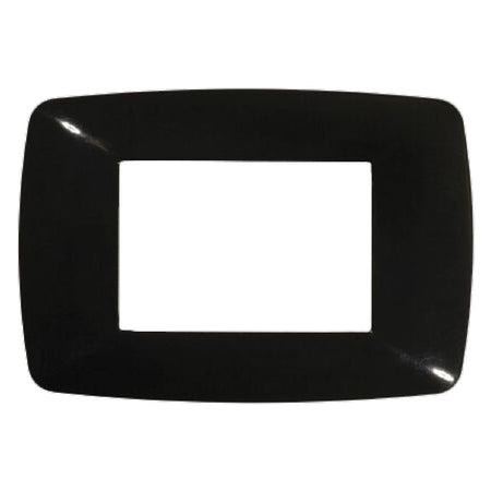 Placca Colore Nero 'Brio' 3 Posti - 3203/N - Feb