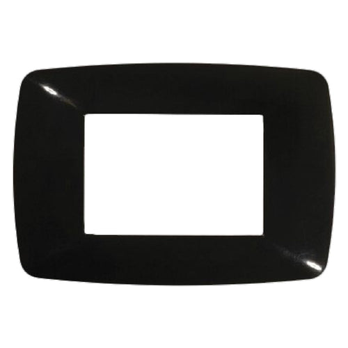 Placca Colore Nero 'Brio' 3 Posti - 3203/N - Feb