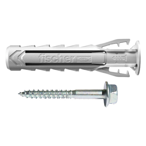 Tassello Nylon Con Vite 'Sx Plus-Bm' Ø 12 X 60 - Vite 8 X 70 Mm- 50 Pezzi - Fischer