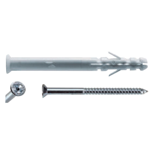 Tassello Nylon C6A60Vt 6 X 60 - Vite 4 X 65- 150 Pezzi - G&B