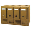 Cassetta Postale Serie 'Cubo' C4 - Cm 42 X 17,5 X H 30 Verniciata Bronzo - Alubox