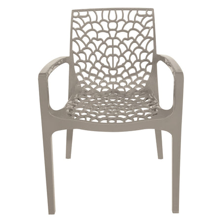 Sedia In Polipropilene Con Braccioli 'Gruvyer' Juta - Grandsoleil