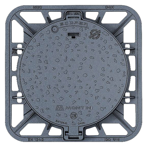 Chiusino In Ghisa Classe D400 Ecoper Q - 85 X 85 - Botola 65 Cm / Kg 60,5 - Montini