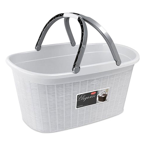 Cesta Portabiancheria 'Elegance' Colore Bianco - Stefanplast