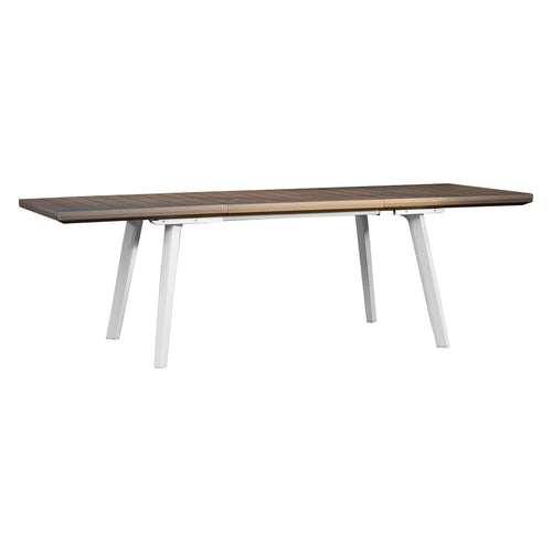 Tavolo Allungabile In Polipropilene Effetto Legno Bianco Cappuccino Per 6 8 Persone Harmony Keter