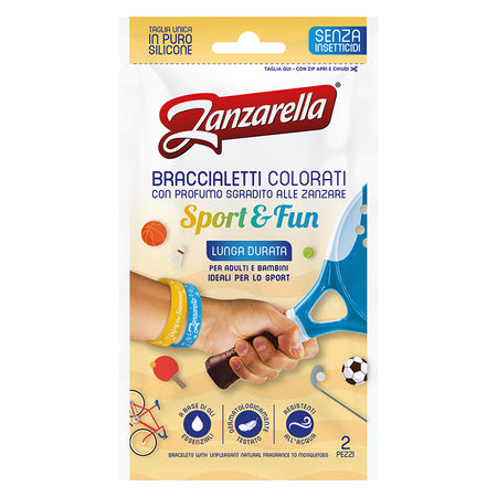 Braccialetto Anti Zanzara 'Sport & Fun' Cf. 2 Pezzi - Zanzarella
