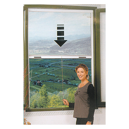 Zanzariera Avvolgibile Verticale Cm 140 X 240 Marrone Ral 8017 - Irs