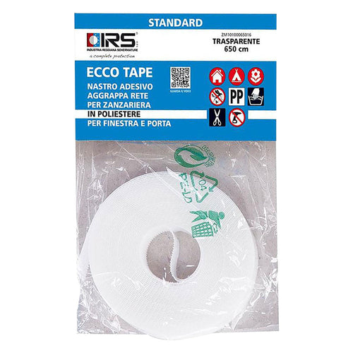 Nastro In Velcro Per Zanzariere 'Ecco Tape 650' Mm 10 X 6,5 Mt - Irs