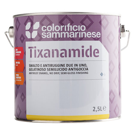 Smalto Antiruggine 'Tixanamide' Lt. 0,750 Grigio Scuro- 6 Pezzi - Colorificio Sammarinese