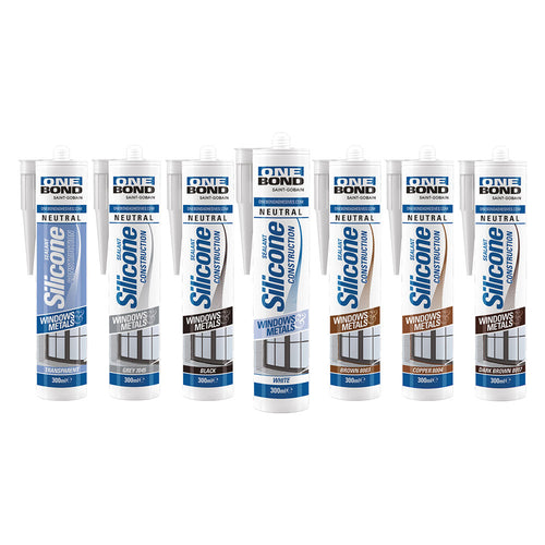 Silicone Neutro 'Construction' Bianco Ml 300- 12 Pezzi - Onebond