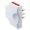 Adattatore Ultrapiatto Triplo Serie 'Emilia Extra Piatta' Presa 2P+T 10A - Spina 2P+T 10A / Bianco - Rosi