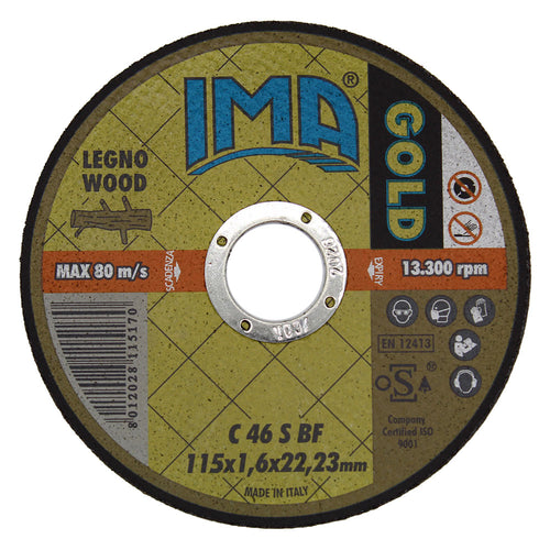 Mola Abrasiva Per Legno 'Gold' Ã¸ 115 X 1,6- 50 Pezzi