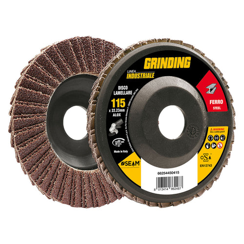 Disco Lamellare Per Ferro 'Grinding Linea Industriale' Ø 115 Gr. 40- 10 Pezzi - Grinding