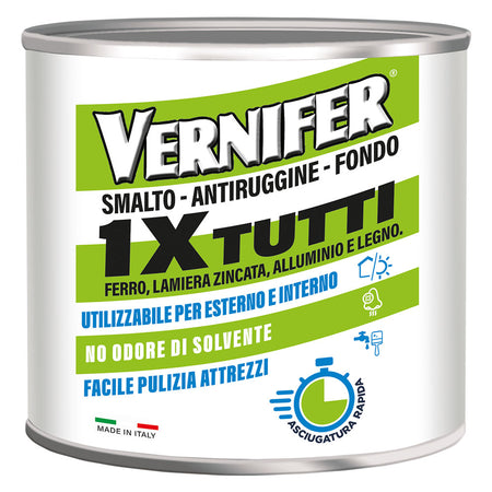 Vernice Antiruggine Acrilica 'Vernifer 1 X Tutti' Ml. 500 - Grafite Antichizzato (4609) - Arexons
