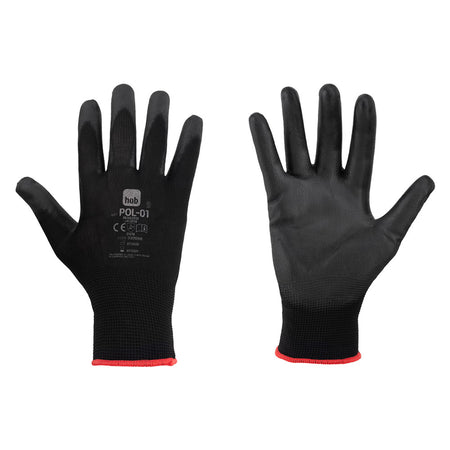 Guanti Poliestere/Poliuretano 'Special Hob Pol-01' Tg. 7 - Colore Nero- 12 Coppia - Neri