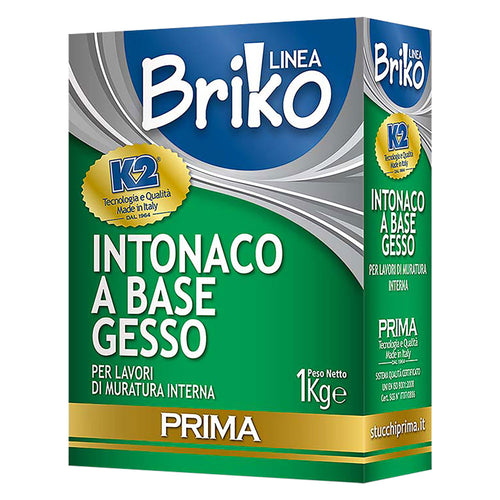 Intonaco Base Gesso 'Briko K2' Kg. 4 - In Sacchetta- 4 Pezzi - K2