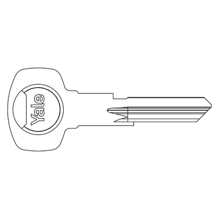 Chiave Ottone Nichelato Profilo Destro - Yale