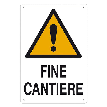Cartello 'Fine Cantiere' Cm 60 X 40- 10 Pezzi - Eurosignals