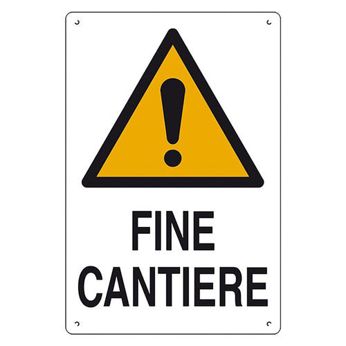 Cartello 'Fine Cantiere' Cm 60 X 40- 10 Pezzi - Eurosignals