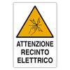 Cartello 'Attenzione Recinto Elettrico' Cm 20 X 30 - Eurosignals