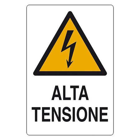 Cartello 'Alta Tensione' Cm 20 X 30 - Eurosignals