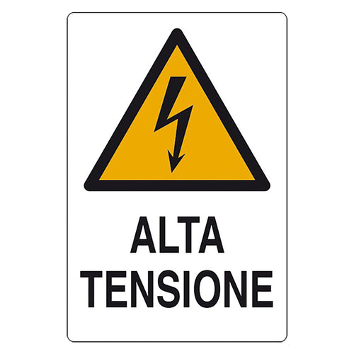 Cartello 'Alta Tensione' Cm 20 X 30 - Eurosignals