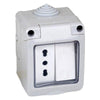 Contenitore Esterno Interruttore + Presa 1 Deviatore + Presa Bivalente 10/16A - Faeg