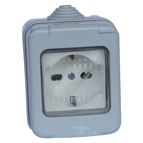 Contenitore Esterno Solo Presa / Schuko 1 Presa Bivalente 10/16A / Schuko - Faeg