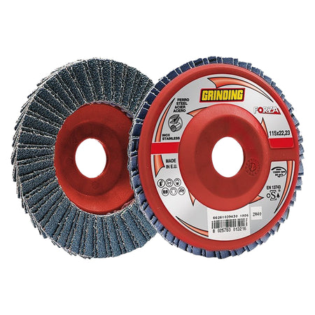 Disco Lamellare Per Acciaio Inox 'Forza' Ø 115 Gr. 120- 10 Pezzi - Forza Grinding