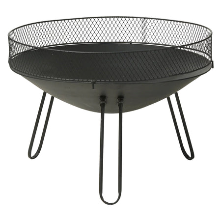 Braciere Circolare In Metallo Con Protezione Ã? Cm 60 X H.44