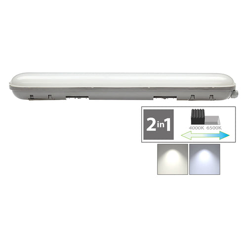 Plafoniera Doppio Tubo Led Cambia Tono 2 X 56W - 4000/6500K Mm.1500 X 100 X 68 Mm - Novaitalia