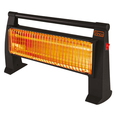 Stufa Al Quarzo Da Pavimento '70149' Colore Nero - Vinco