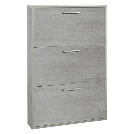 Scarpiera 3 Ribalte Singole Linea 'Megara' Cm. 15 X 65 X H.105 - Cemento - Composad