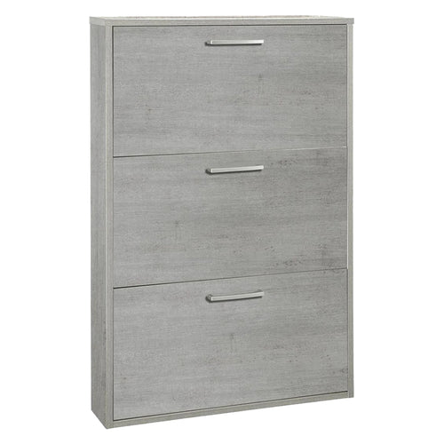 Scarpiera 3 Ribalte Singole Linea 'Megara' Cm. 15 X 65 X H.105 - Cemento - Composad