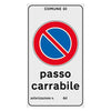 Cartello 'Passo Carrabile' Cm 45 X 25 - Eurosignals