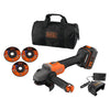 Smerigliatrice Angolare A Batteria 'Bcg6L8F1S-Qw' 18V 4 Ah Litio - 115 Mm - Black Decker