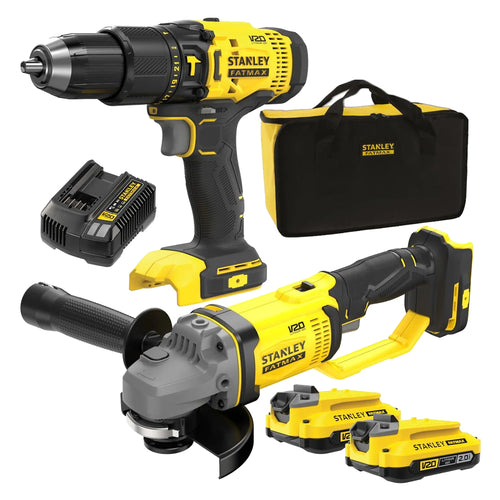 Trapano+Smerigliatrice A Batteria 'Sfmck471D2S-Qw' Kit 2 Pezzi - Stanleyfatmax